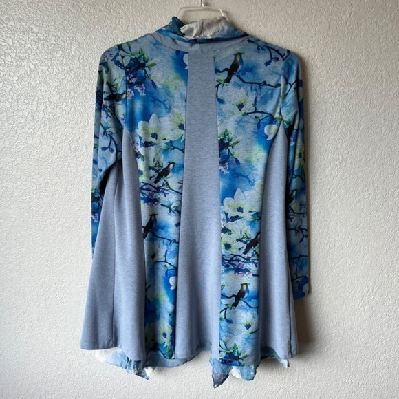 Soft Surroundings Tea Gardens open front birds and koi topper - Picture 3 of 11